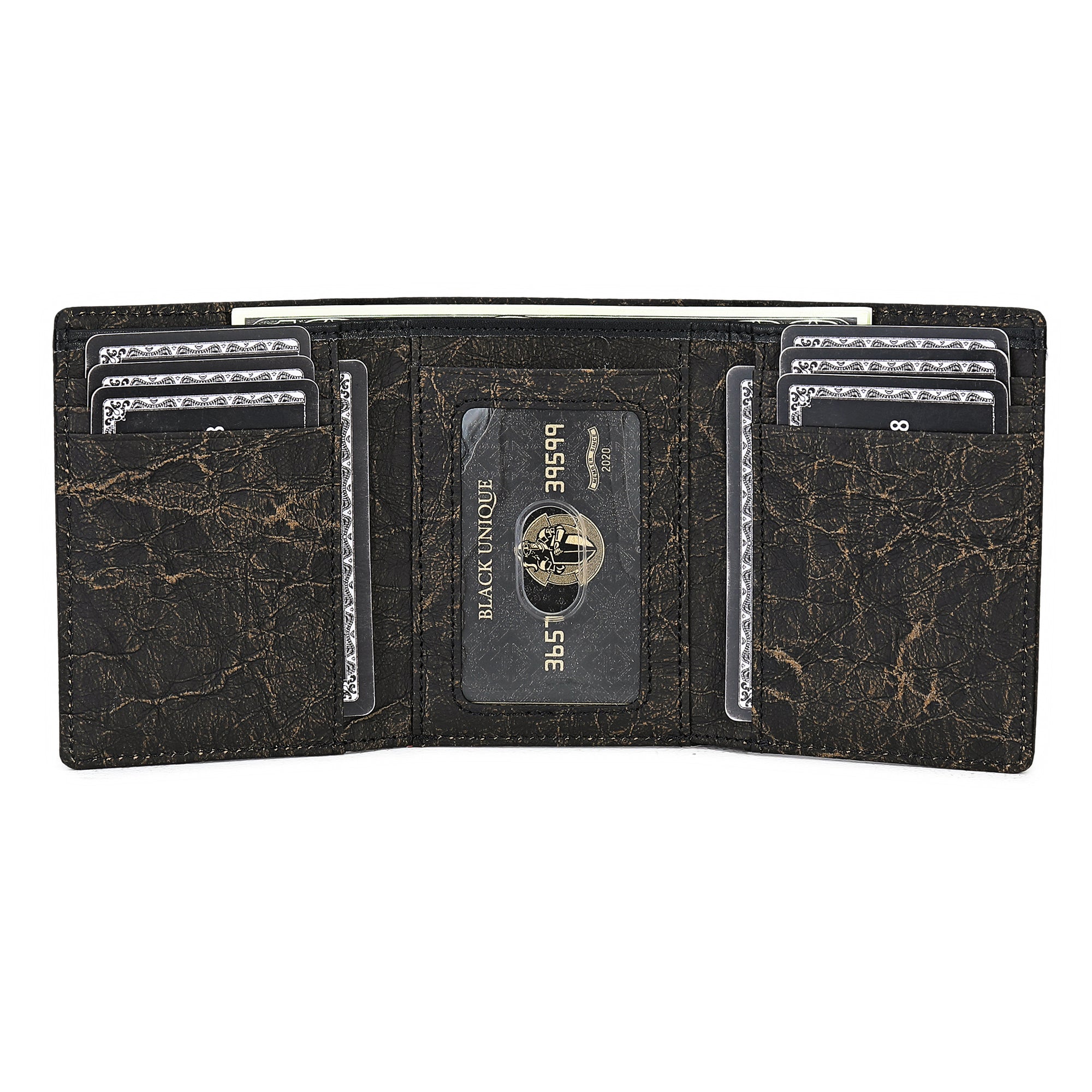 Italian Kraft Paper Sustainable Vegan Trifold Wallet DestGlow