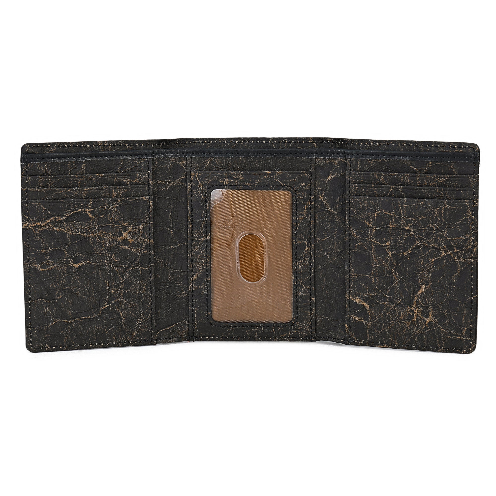 Italian Kraft Paper Sustainable Vegan Trifold Wallet DestGlow