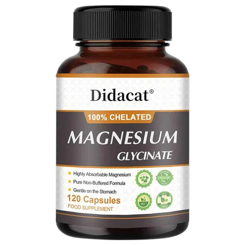 500 Mg Magnesium Glycinate - High Absorption Magnesium Supplement To Support Muscle and Improve Sleep - Vegetarian Capsules
