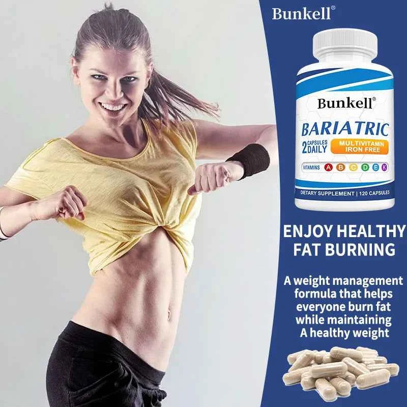 Multivitamin with Iron - Weight Management Supplement, Fat Burning & Metabolism, Vitamin & Mineral Supplement, 120 Capsules