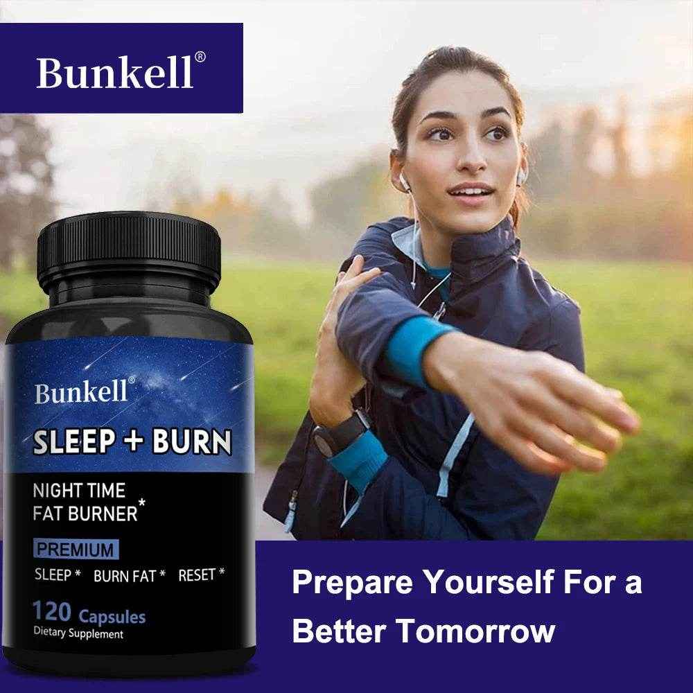 Night Fat Burner and Sleep Supplement - Boost Metabolism and Burn Fat Effectively, Weight Management, Melatonin Sleep Aid