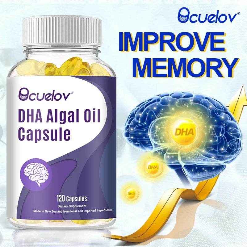 DHA natural algae oil extract, supplement memory and attention, support memory enhancement, protect brain nerves