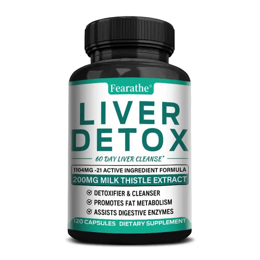 Liver Detox Supplement - 1104 Mg Per Serving - Detox, Cleanse, Digestive Enzymes, Good for Immunity, Digestion, Fat Metabolism