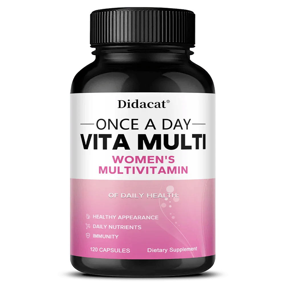 Multivitamin Supplement for Women with Iron, Folic Acid, Biotin and Calcium To Help Immunity and Cellular Energy, Bone Health