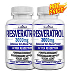 Natural Resveratrol Antioxidant Supplement - Balances Body Energy, Skin Cell Health, Brain Function and Immune System