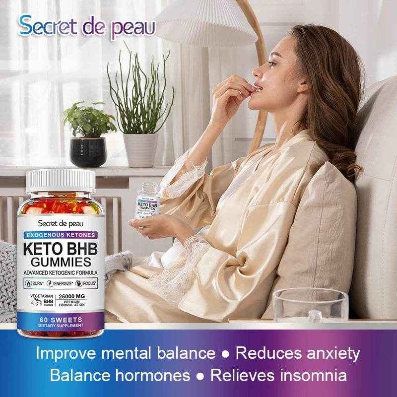 Keto ACV Gummies Advanced Weight Loss - for Women and Men - Apple Cider Vinegar Supplement - Detox & Cleanse, Digestion