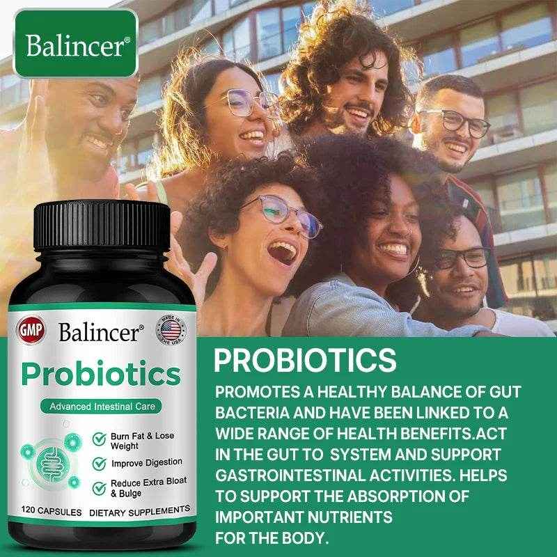 Probiotic Complex Supplement - 15 Billion CFU - For Men & Women Ultimate Care Probiotics, Improved Digestion 120 Capsules