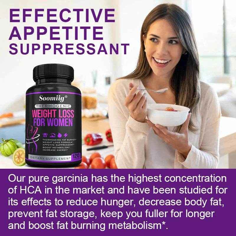 Natural Fat Burner Plant-Based Appetite Suppressant Helps Reduce Fat Accumulation and Balance Blood Sugar 120 Supplements