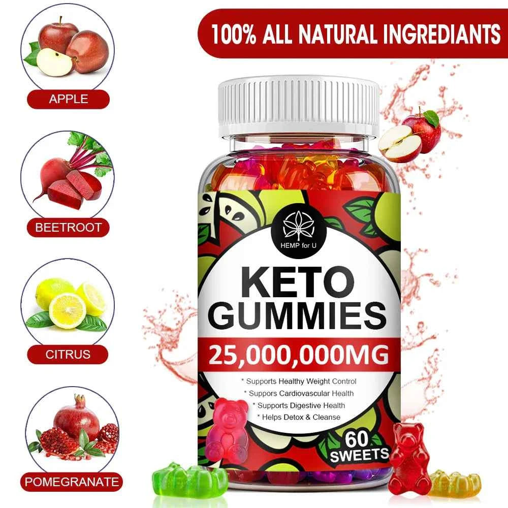 ACV Keto Gummies for Weight Loss for Women and Men - Detox & Cleanse, Digestion, Relax Stress - Apple Cider Vinegar Supplement
