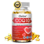 Daitea Coenzyme Q10 Capsules 500mg, for Circulation Stress Health and Body Energy, Better Absorption, Antioxidant