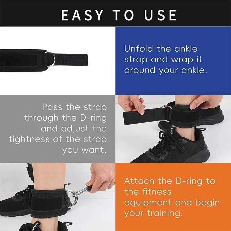 Adjustable Resistance Leg Puller Belt with Foot Loop & Edge Protection – Elastic Strap for Leg Strength Training