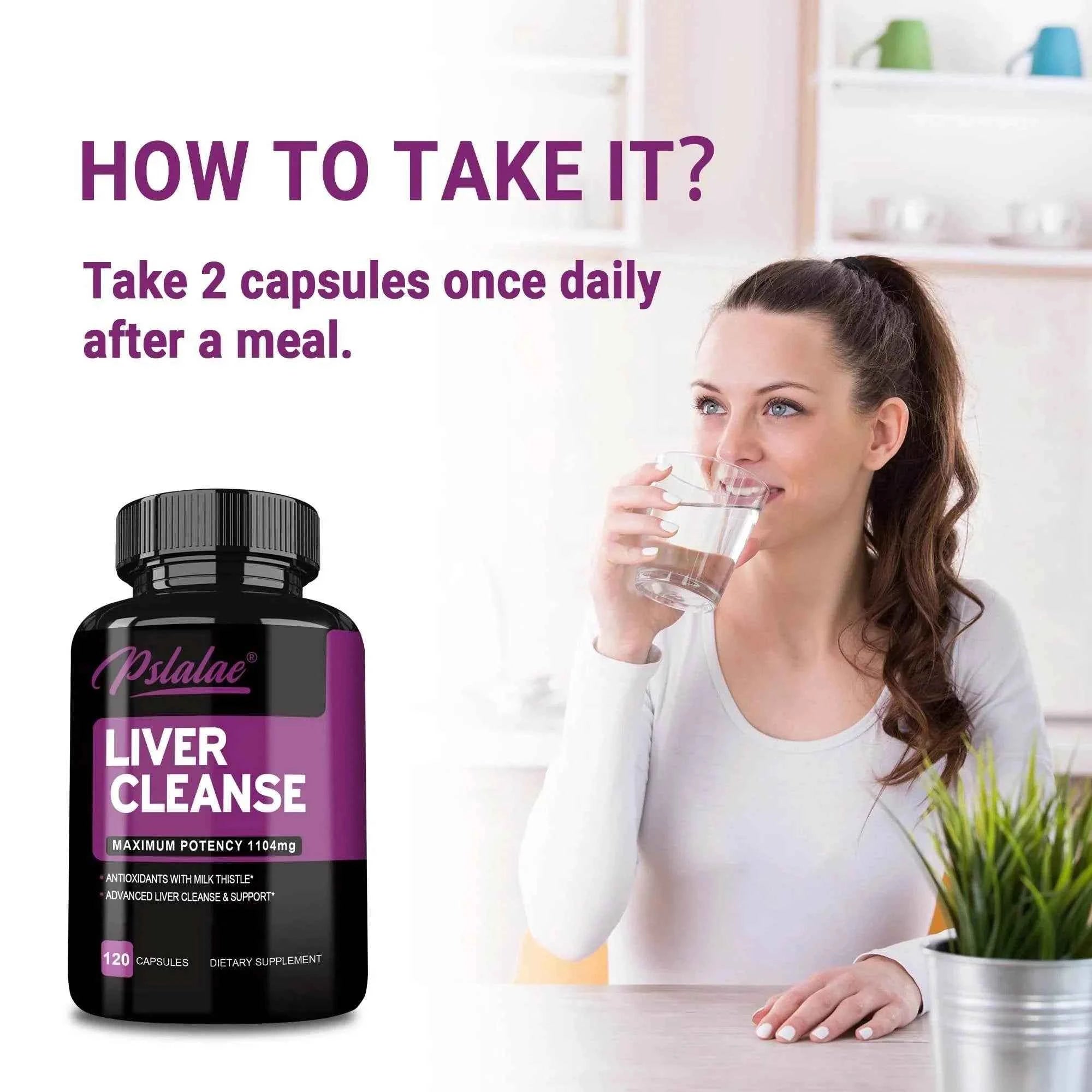 Liver Cleanse Detoxification Supplement - Complete Health Capsules with Artichoke, Berberine, Turmeric Herbs - 120 Capsules