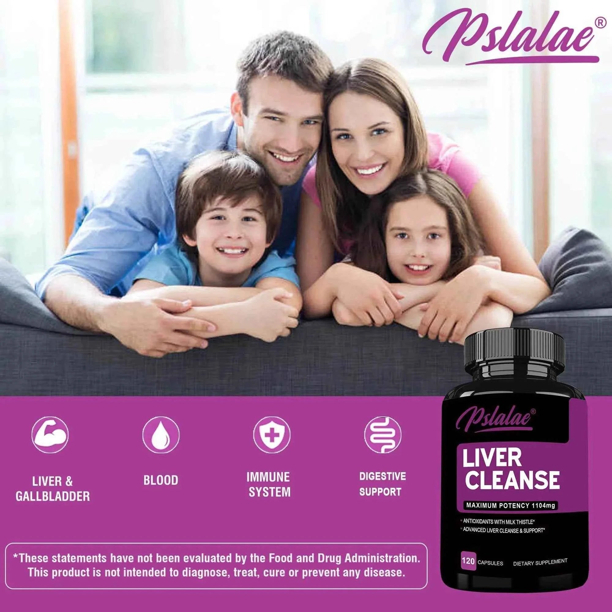 Liver Cleanse Detoxification Supplement - Complete Health Capsules with Artichoke, Berberine, Turmeric Herbs - 120 Capsules