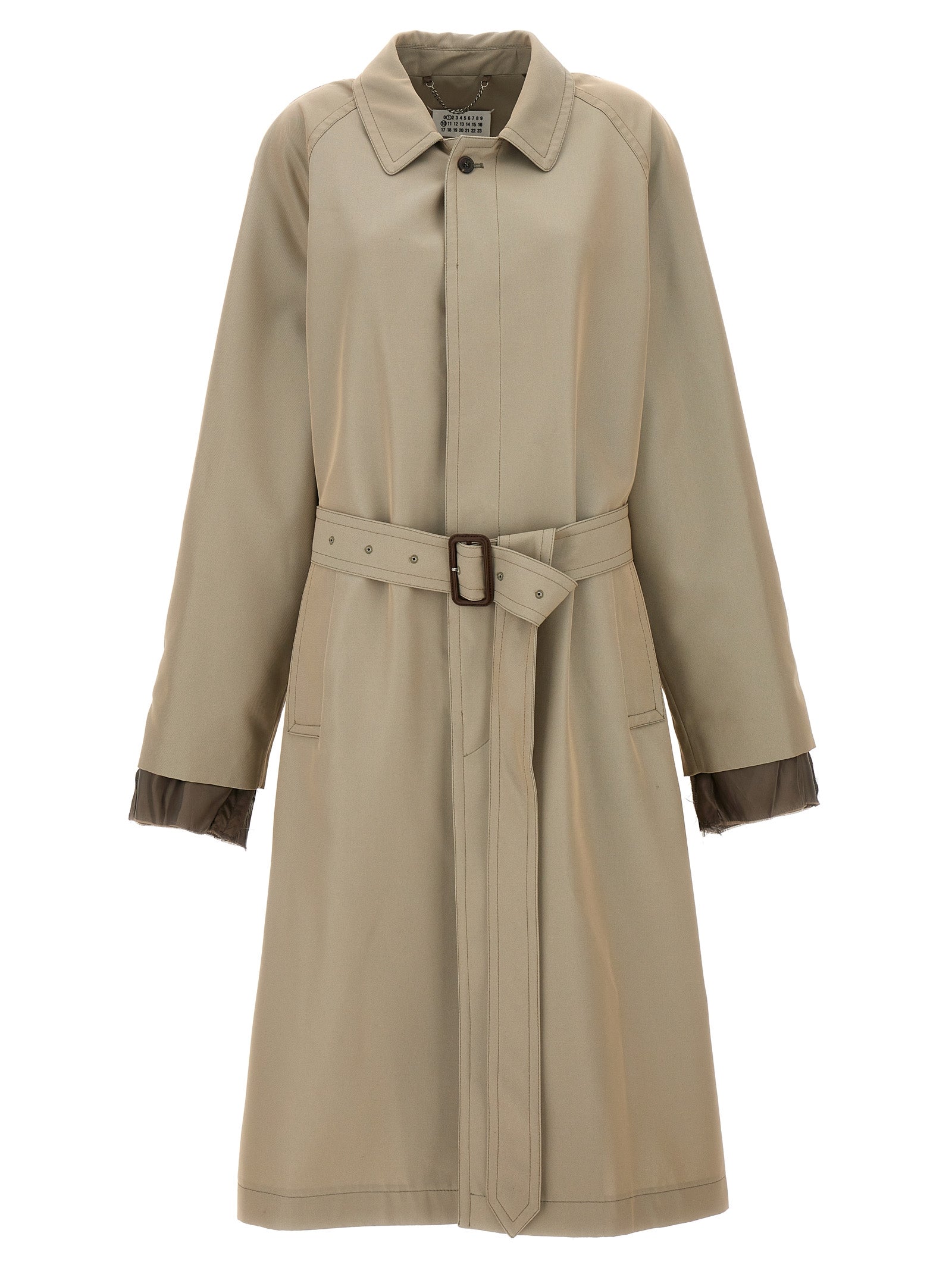 Maison Margiela Men Long Single-Breasted Trench Coat DestGlow