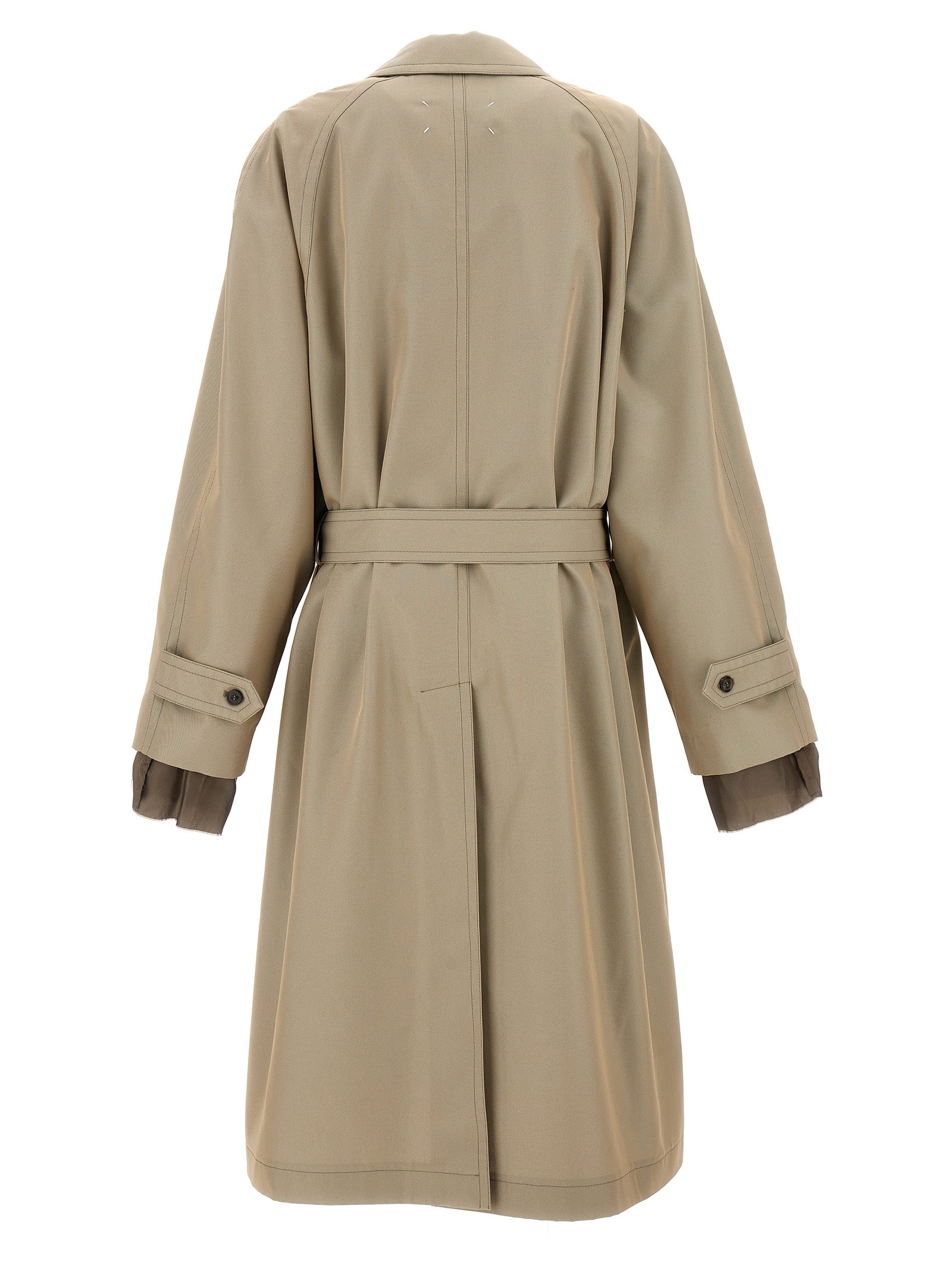 Maison Margiela Men Long Single-Breasted Trench Coat DestGlow