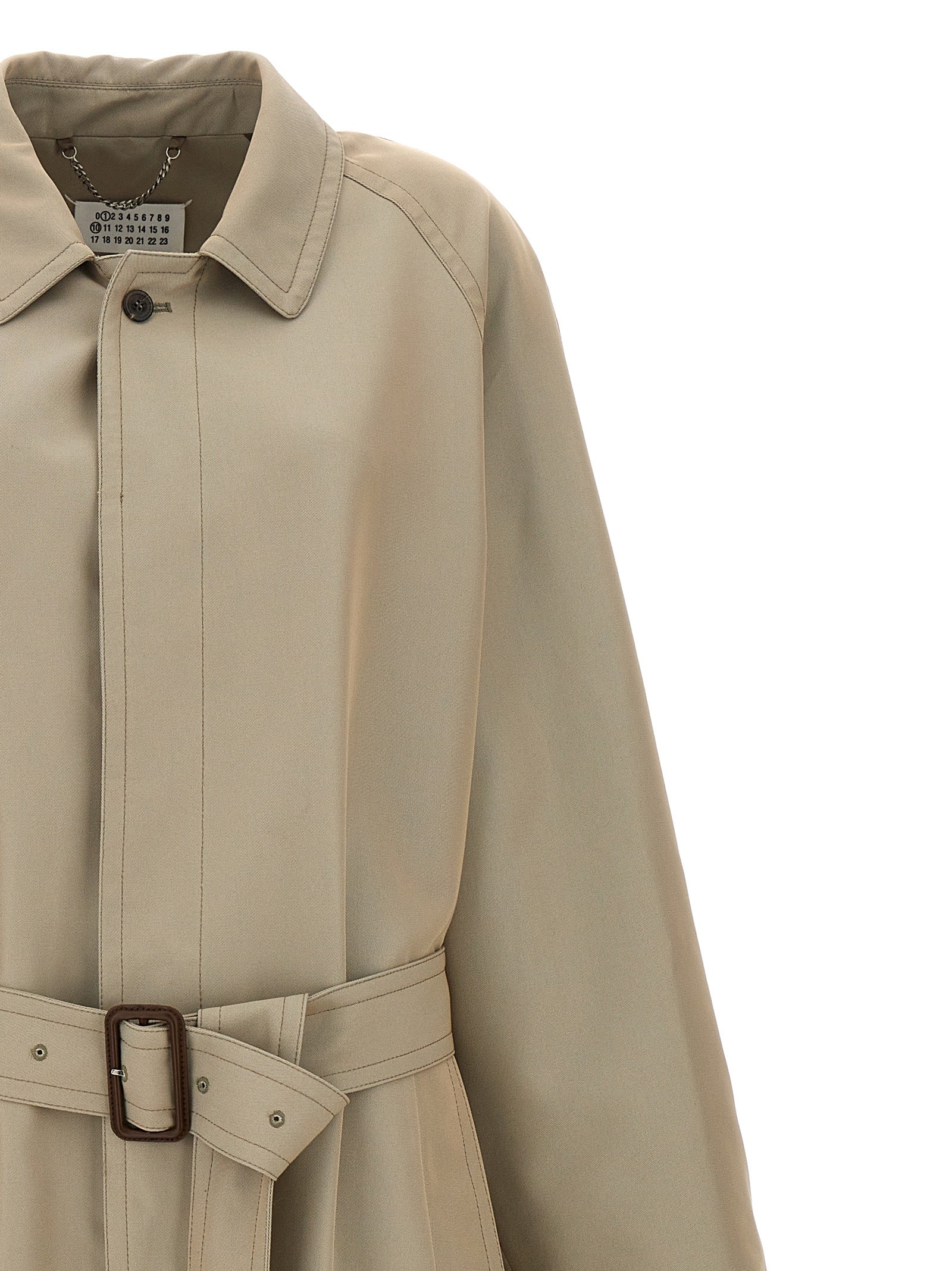 Maison Margiela Men Long Single-Breasted Trench Coat DestGlow