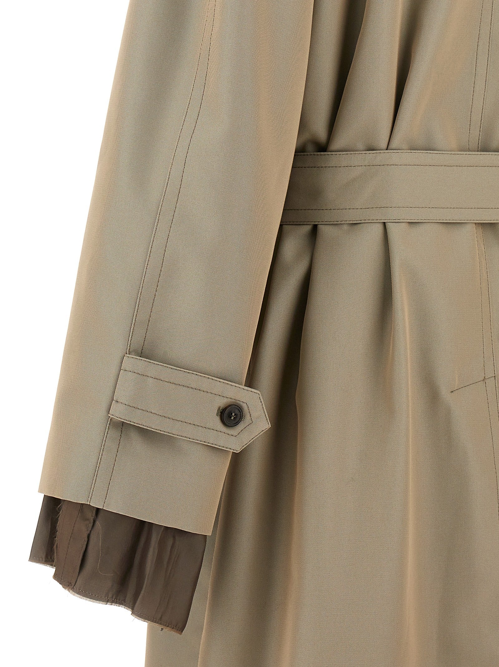 Maison Margiela Men Long Single-Breasted Trench Coat DestGlow
