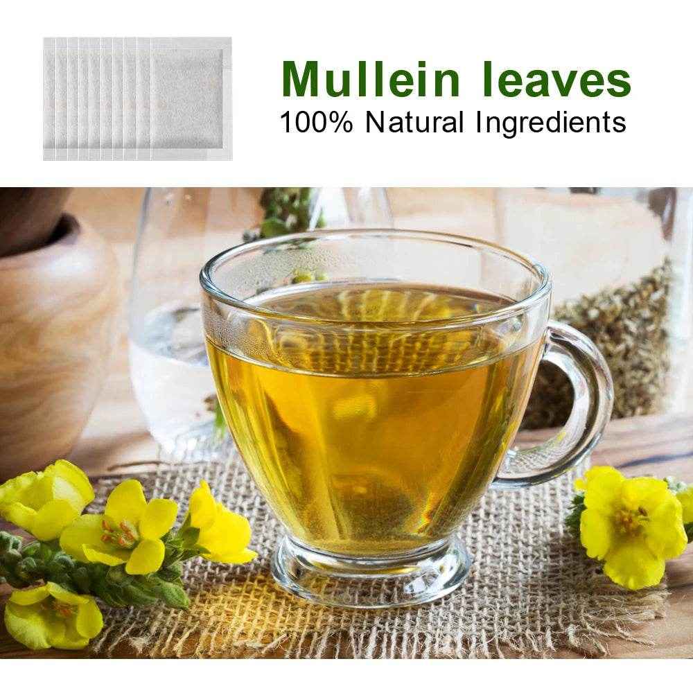 Herbal Tea for Respiratory Support | Mullein Leaf & Herbal Blend for Lung Health & Wellness | Caffeine-Free