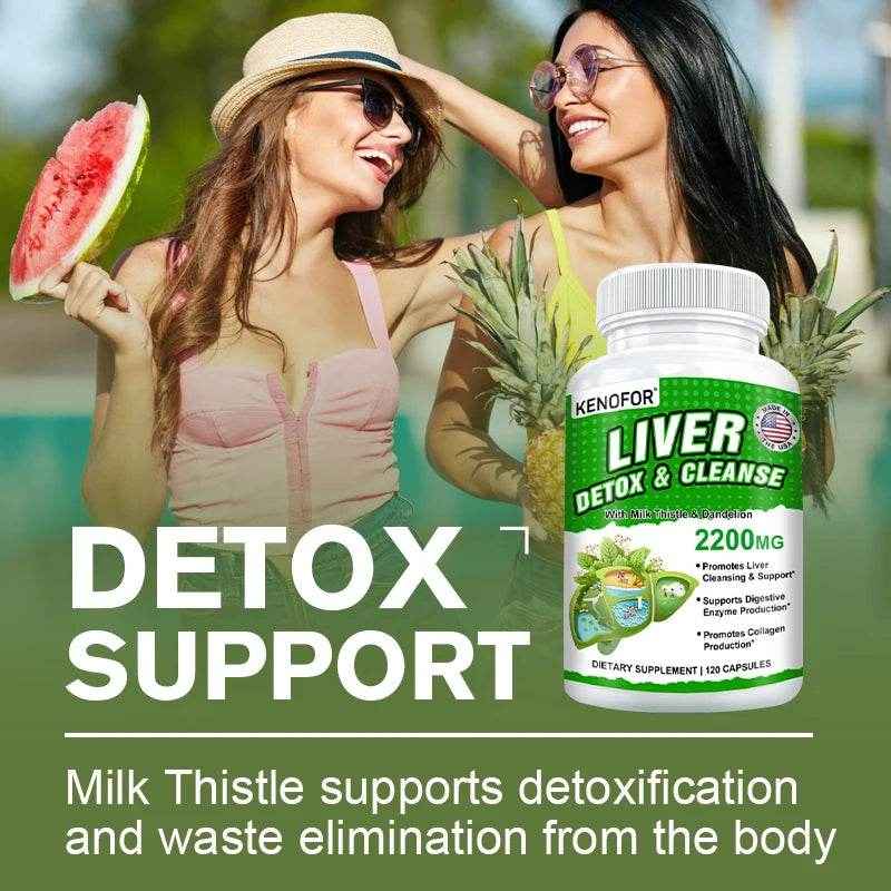 Fatty Liver Cleanse and Liver Detox Supplement - with Turmeric, Milk Thistle and Dandelion for Men Women To Support Liver Health