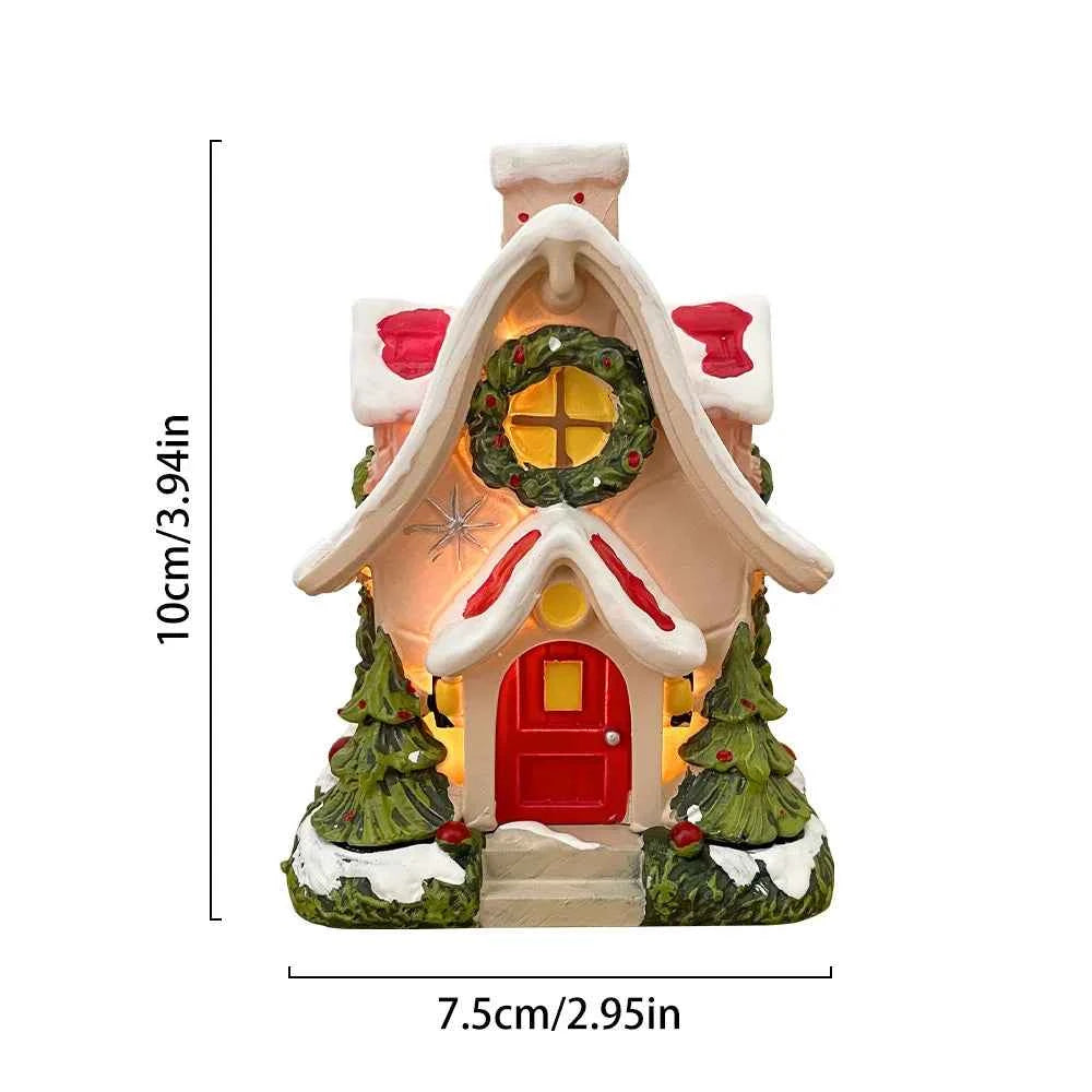 Christmas Cabin Incense Burner - Portable Resin Chimney Cabin for Home, Living Room, and Camping