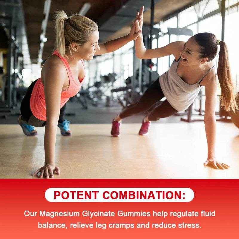 Magnesium Glycinate Gummies - Sugar Free Magnesium Potassium Supplement for Calm Support & Sleep for Adults