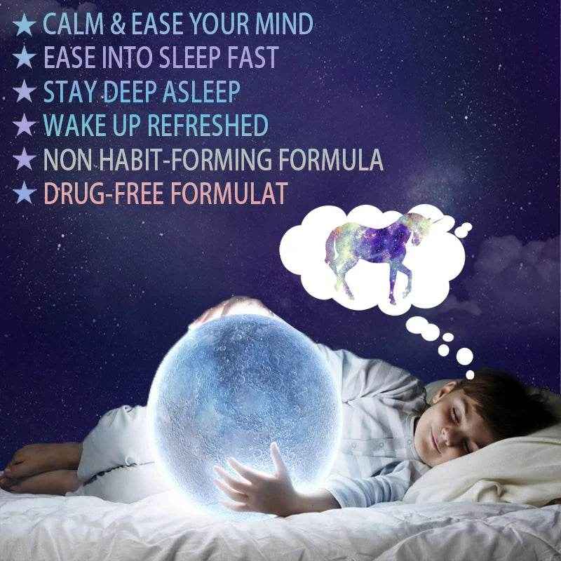 Melatonin Sleep Supplement 10 Mg - Immune Support, Stress Relief, Fall Asleep Faster, Focus & Concentration, Non-GMO