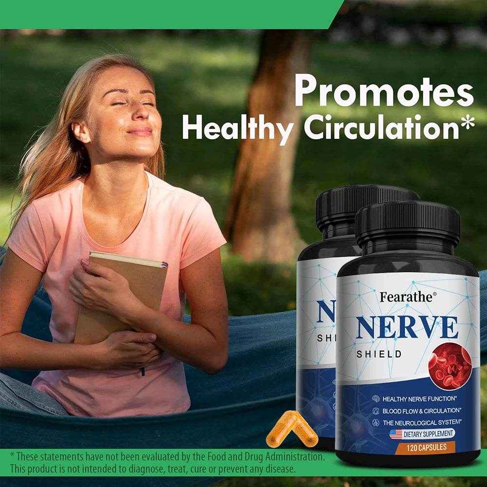 Nerve Support Supplement - Contains 600 Mg Daily Dose of Lipoic Acid for Healthy Nerve Function, Blood Flow and Circulation