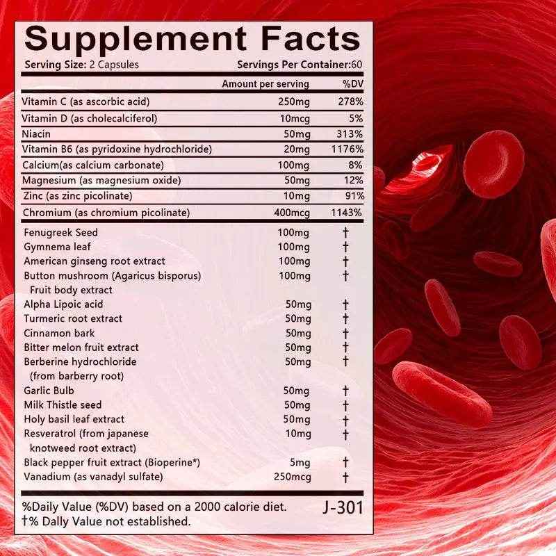 Multivitamin Supplement, Black Pepper Fruit Extract, Supports Blood Pressure Balance, Glucose Metabolism, 120 Capsules
