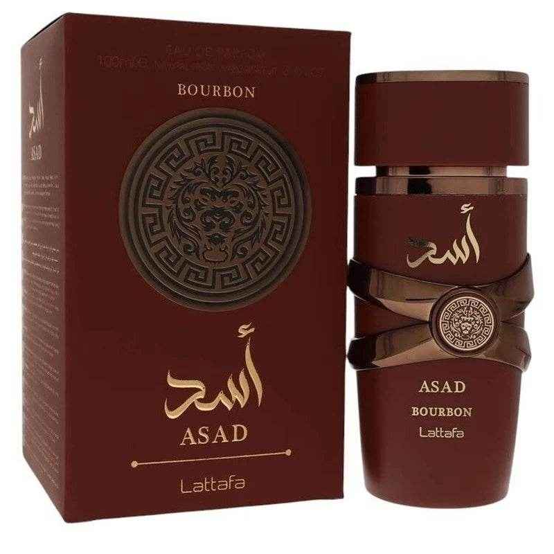 Lattafa Asad Bourbon Eau De Parfum Spray 3.4 oz (100ml) Unisex New in Box Sealed Original