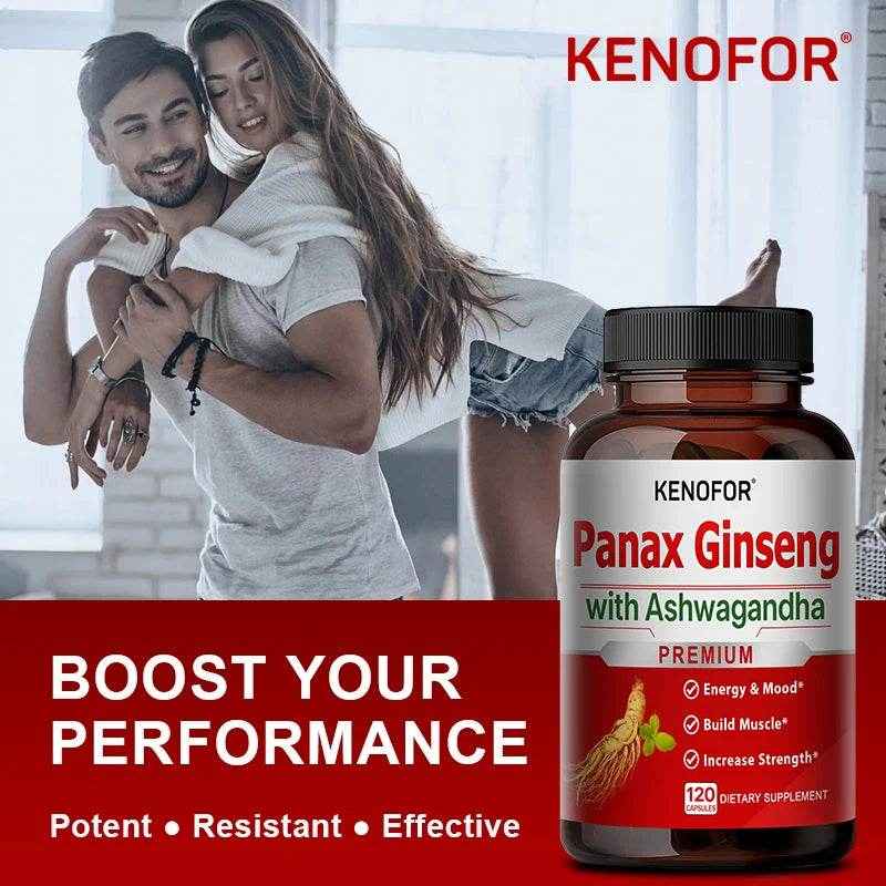 Ginseng and Ashwagandha Extracts - Supports energy, strength, vitality and performance for men and women
