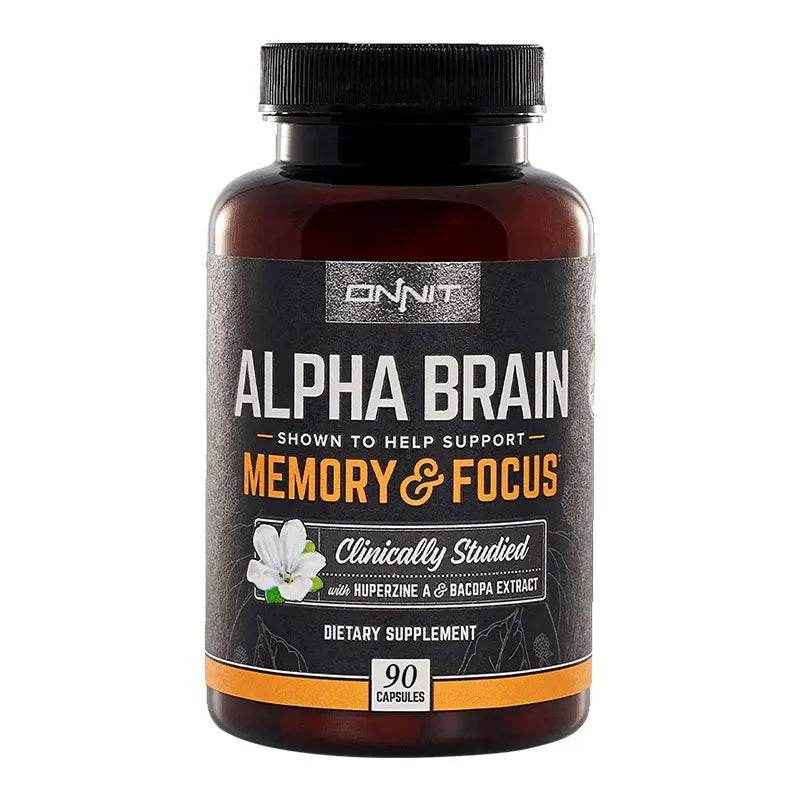 ONNIT Alpha Brain - Premium Nootropic Brain Supplement - Good for Focus, Concentration and Memory - 90 Capsules