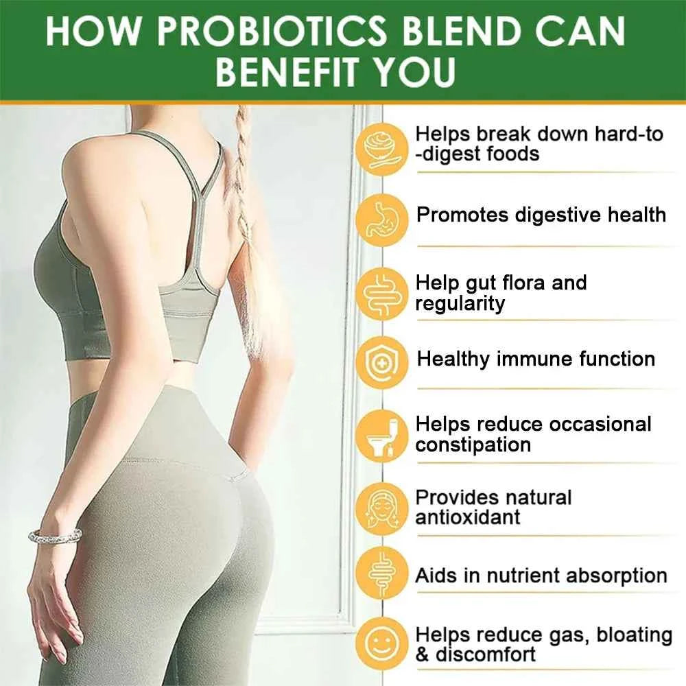 Probiotics - Supports Gut Health, Nutrient Digestion, Weight Management, Metabolism, and Calorie Control - 120 Capsules
