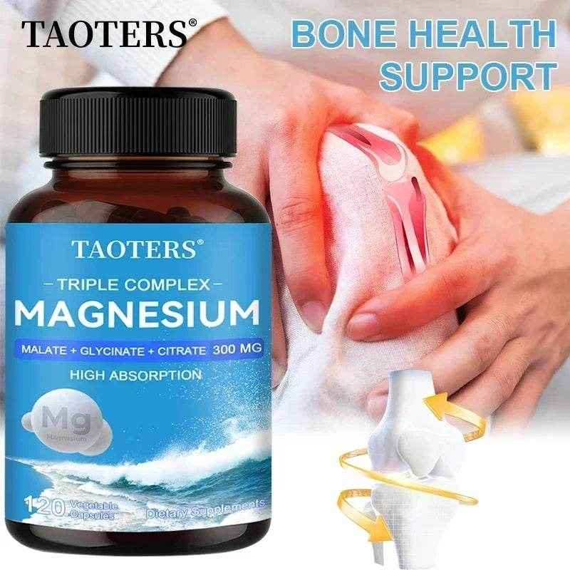 Magnesium Complex - 3-in-1 Formula with Malic Acid, Glycine and Citric Acid To Support Heart Health, Energy and Mood