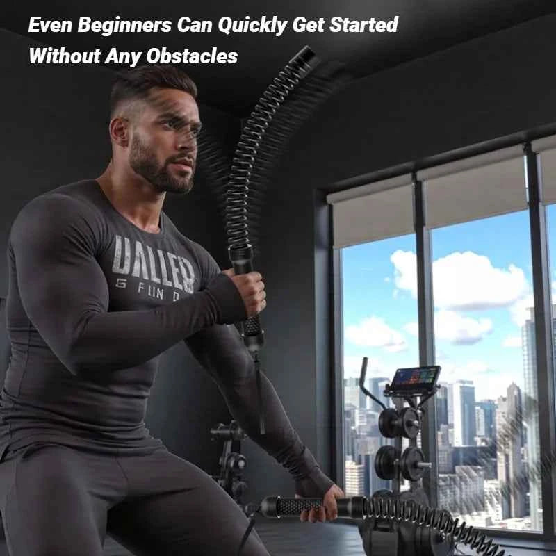 Stainless Steel Spring Arm Expander Bar – Ergonomic Strength Training Grip for Biceps, Triceps & Muscle Growth