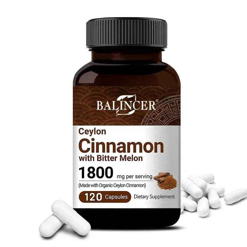 Ceylon Cinnamon Organic Bitter Melon Extract Support Healthy Blood Sugar Levels Bones Joints Antioxidant Supplement