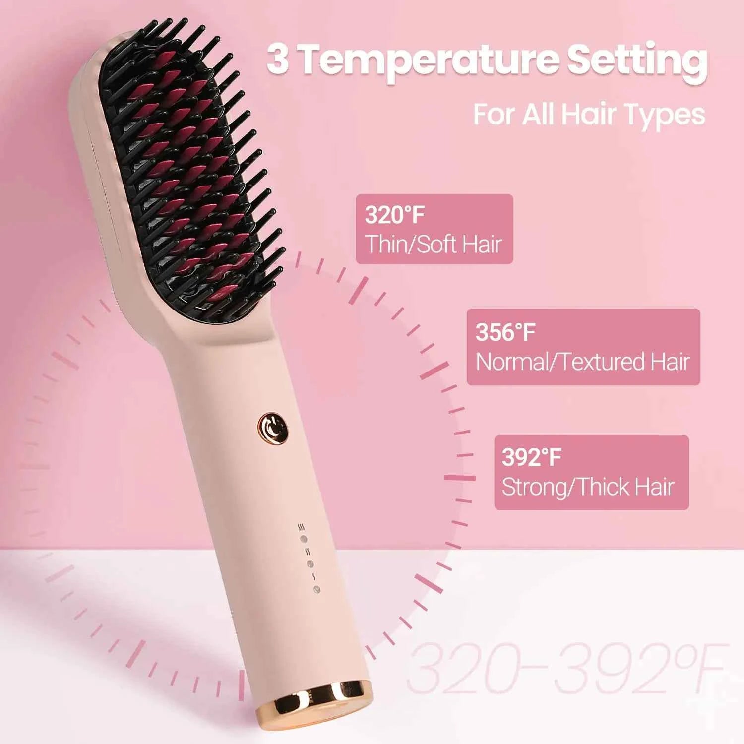 AeroStyler™ 3-in-1 Hair Dryer Brush – Negative Ion Hot Air Styler, Volumizer & Straightener Curler Blow Dryer Brush