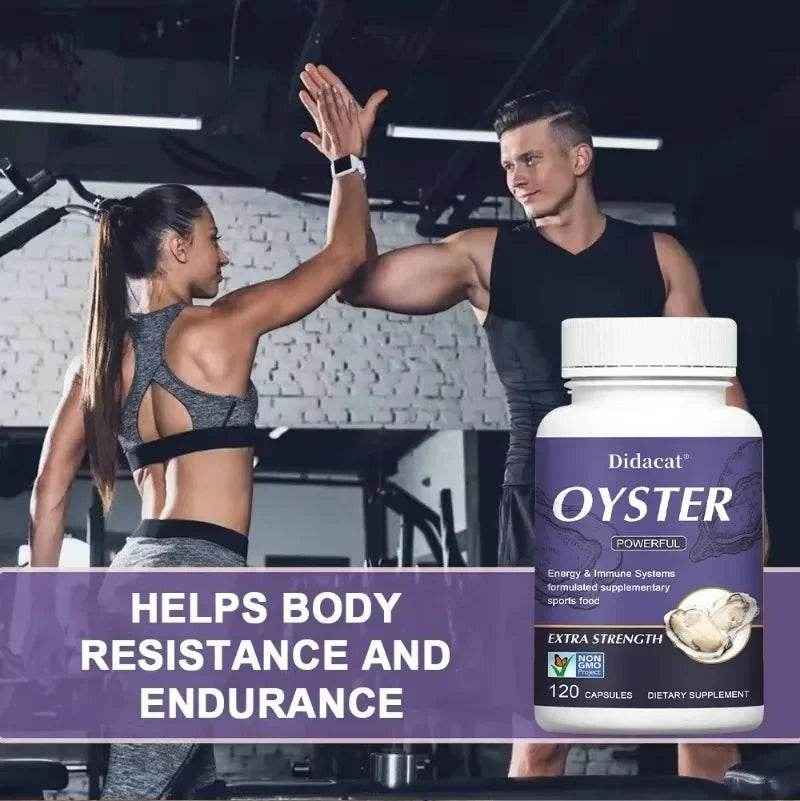 Oyster Supplement - Natural Vitamins, Minerals & Nutritional Supplement - Energy & Immune System, Physical Endurance