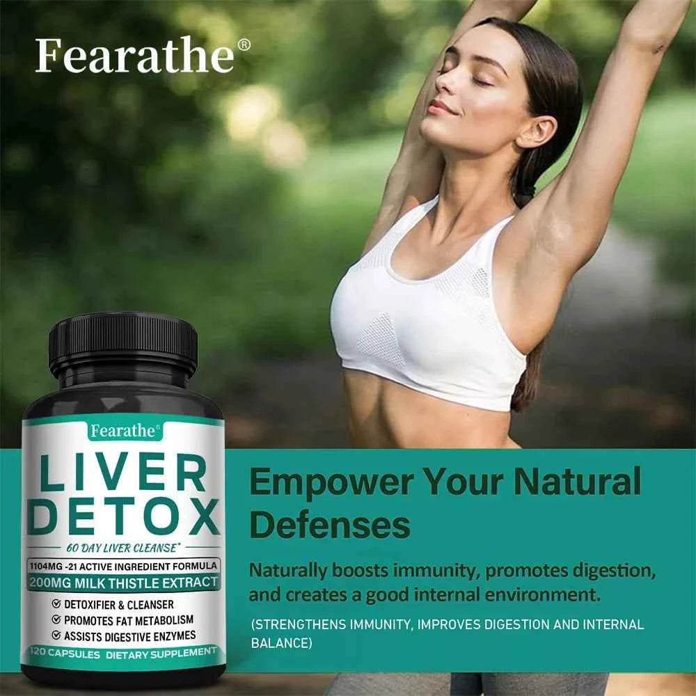 Liver Detox Supplement - 1104 Mg Per Serving - Detox, Cleanse, Digestive Enzymes, Good for Immunity, Digestion, Fat Metabolism