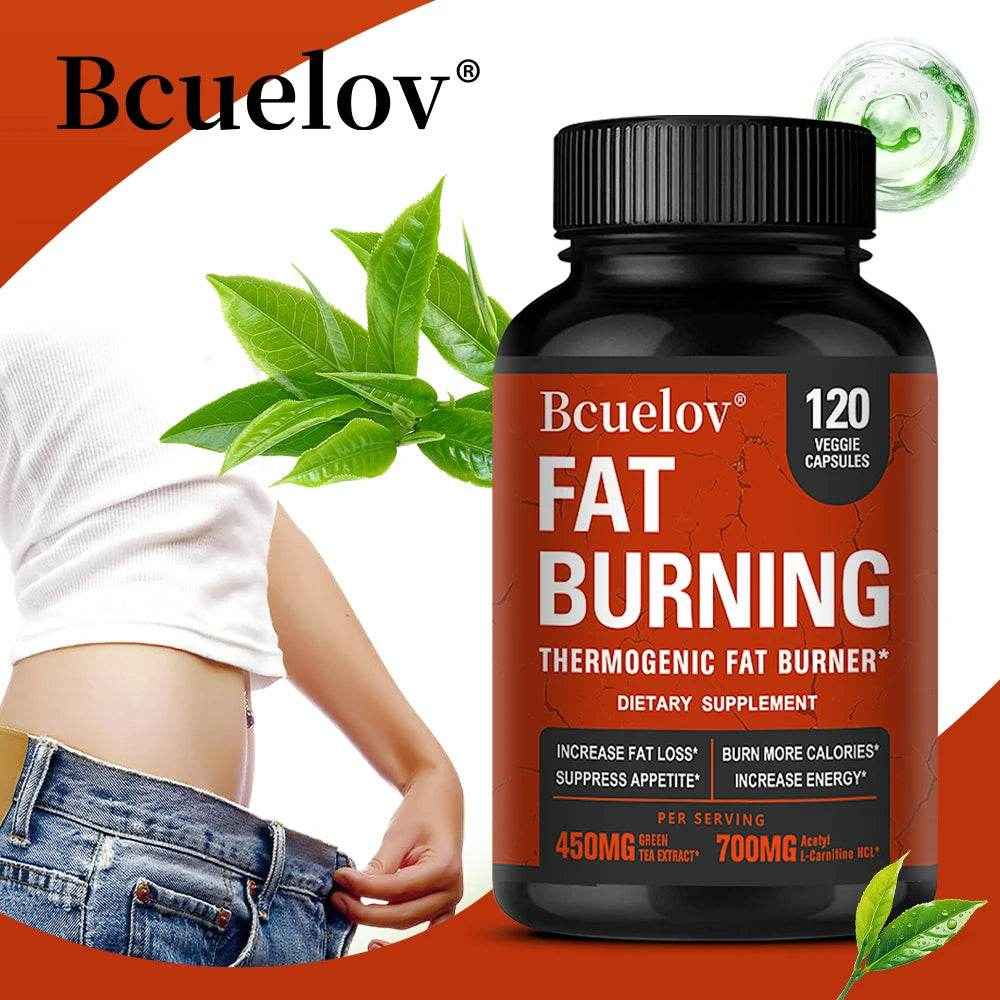 Slimming Capsule Fat Burner, with Acetyl-L-Carnitine, Green Tea Extract and Caffeine - for Healthy Weight Management Supplement