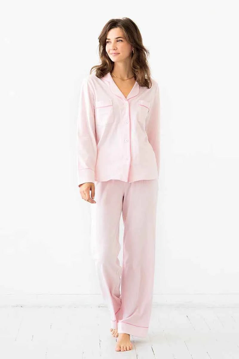 Classic Luxury Pajamas in Brushed Pima Cotton - DestGlow