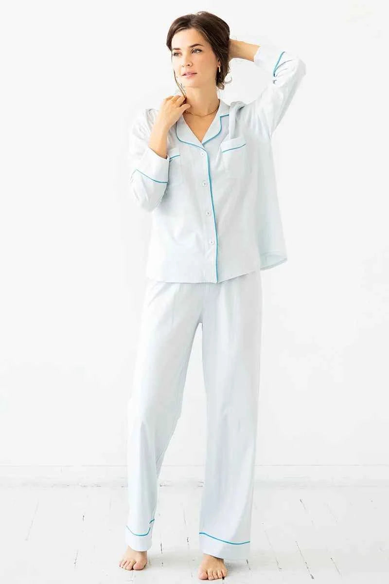 Classic Luxury Pajamas in Brushed Pima Cotton - DestGlow