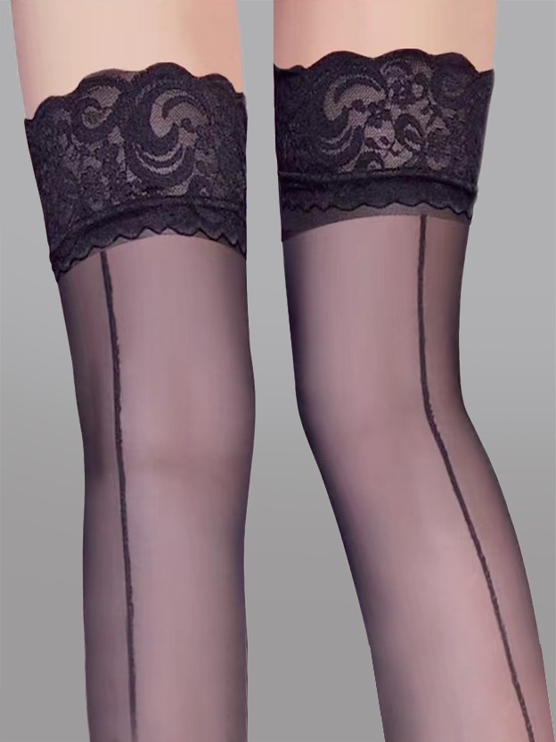 Bow Detail Sheer Lace Stocking - DestGlow