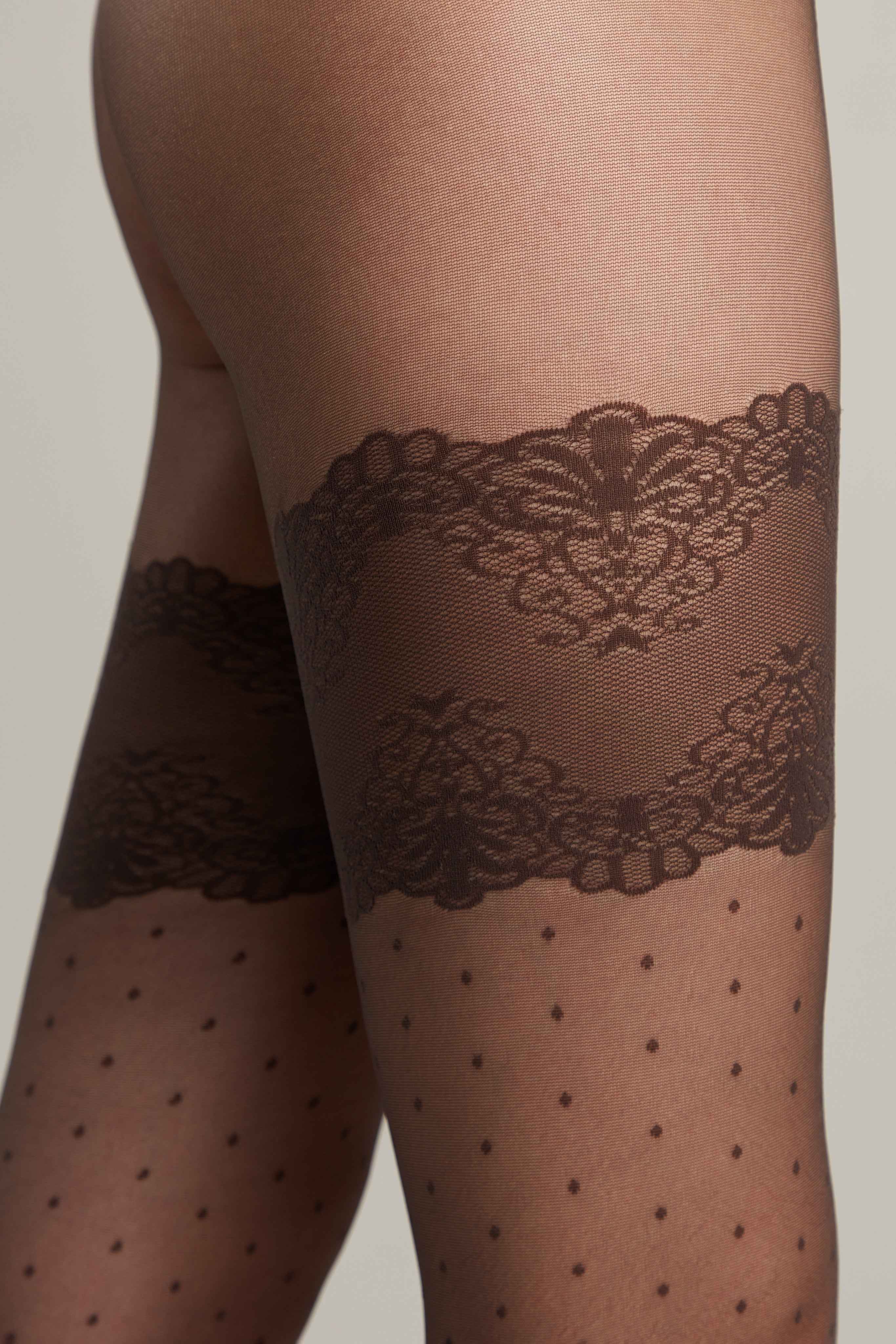 Fantasy Tights Conte Seduction - Polka Dots Stockings Imitation