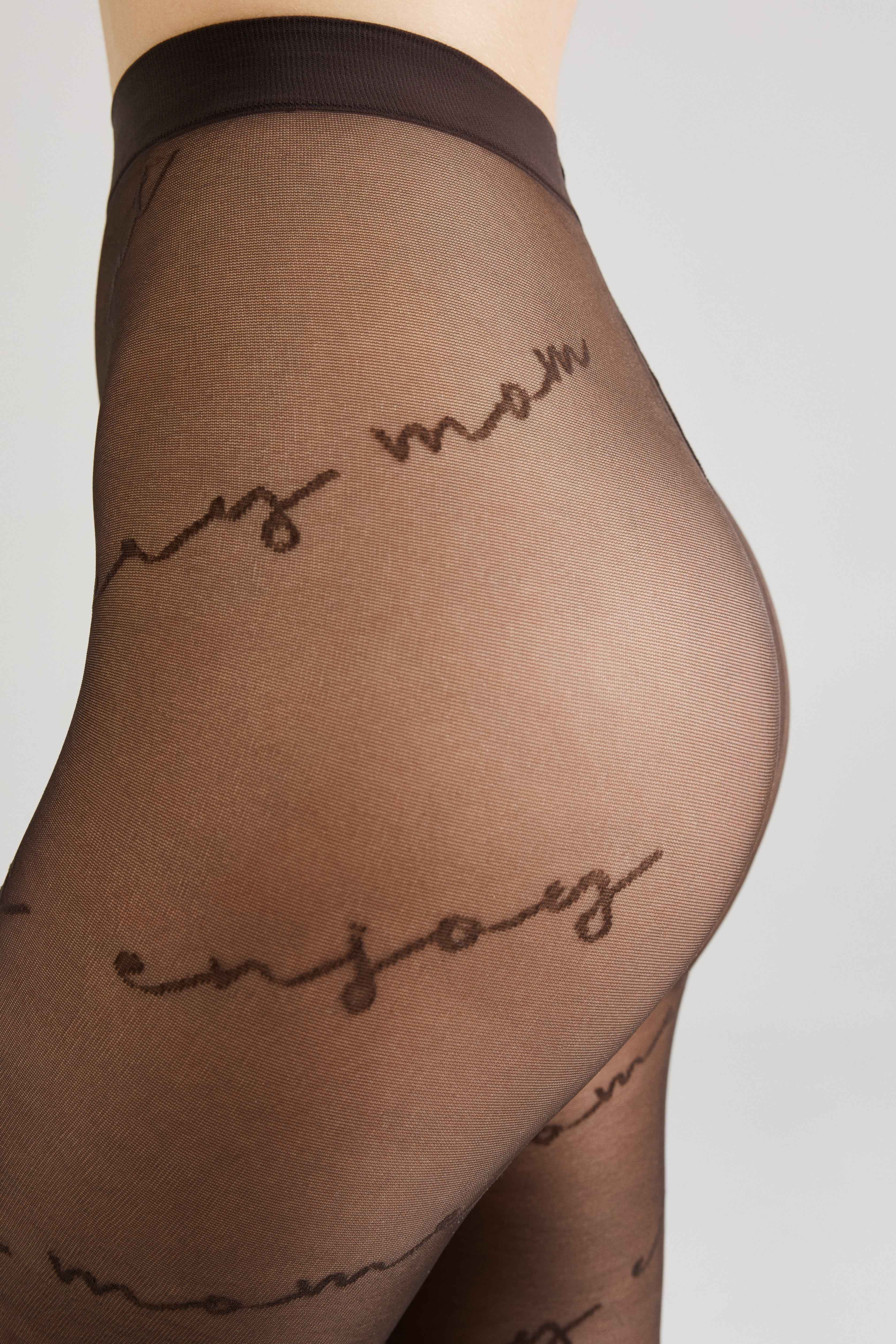 Fantasy Tights Conte Sentiment - Diagonal Inscriptions