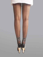 High Waist Bowknot Fishnet Pantyhose - accessories