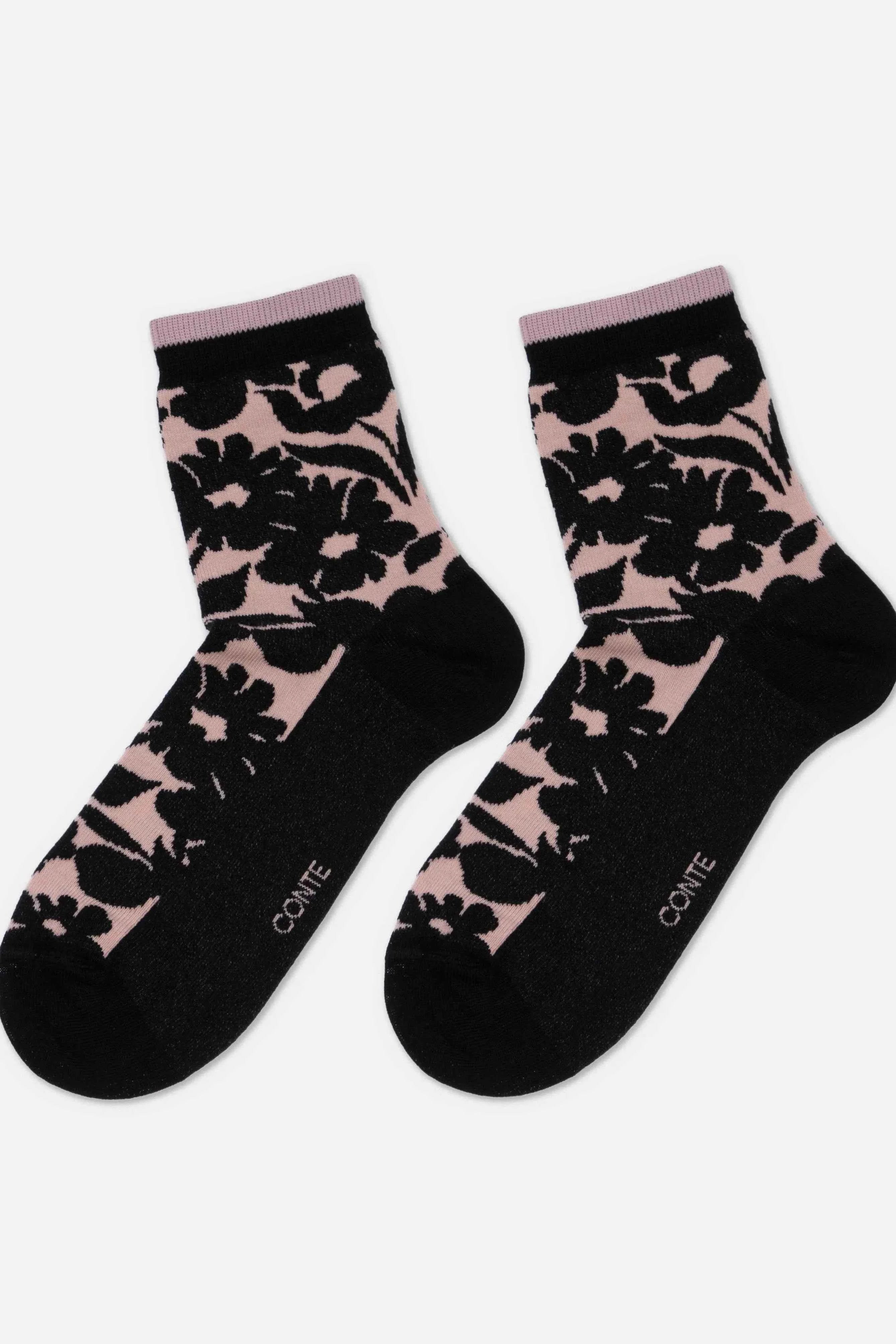 Cotton Socks Conte Classic 441 - Floral Pattern