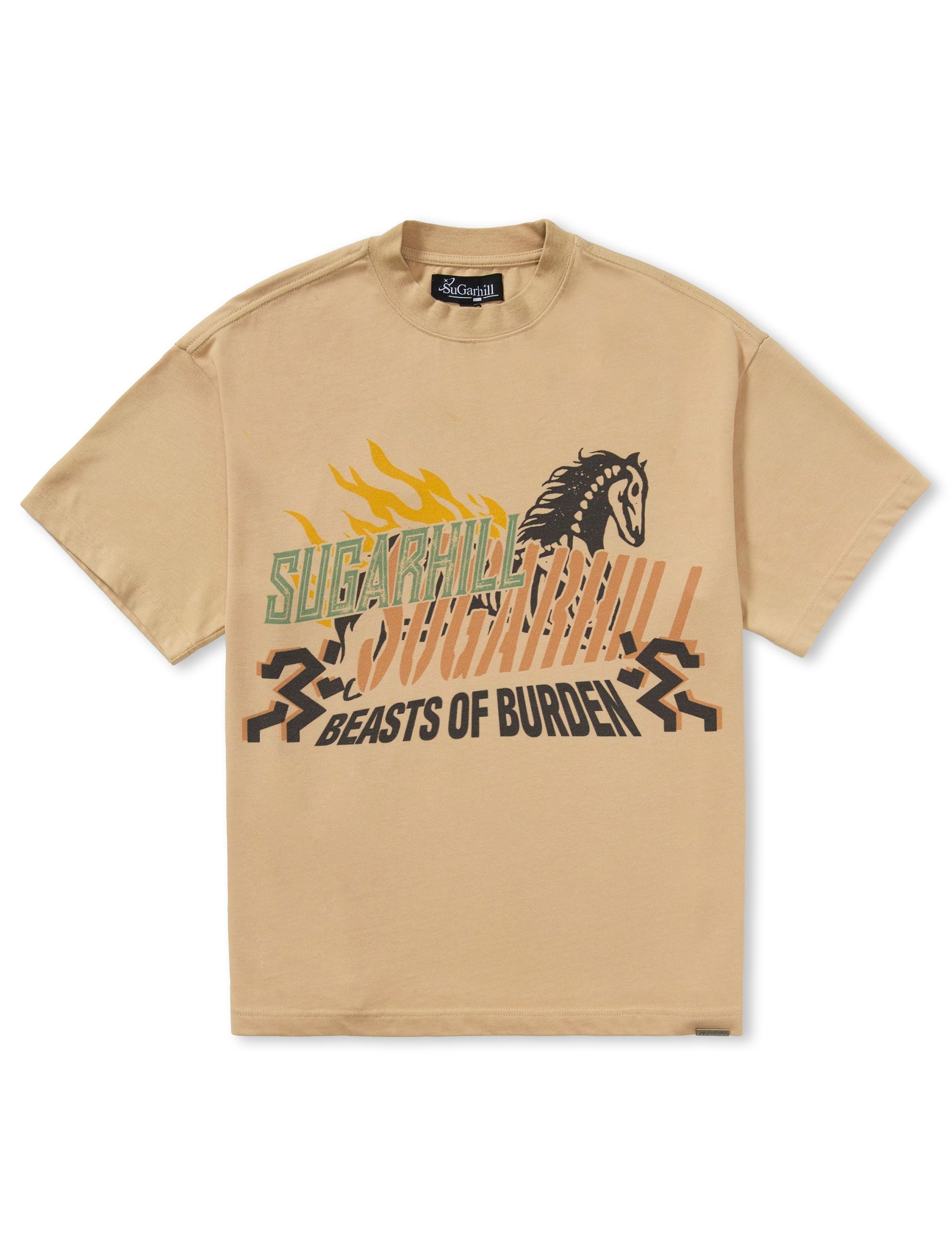 Sugarhill Beasts Of Burden Tee - Latte by Denim Exchange