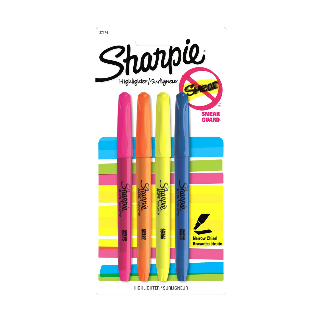 Sharpie 4ct - Hi-liter Accent Thin DestGlow