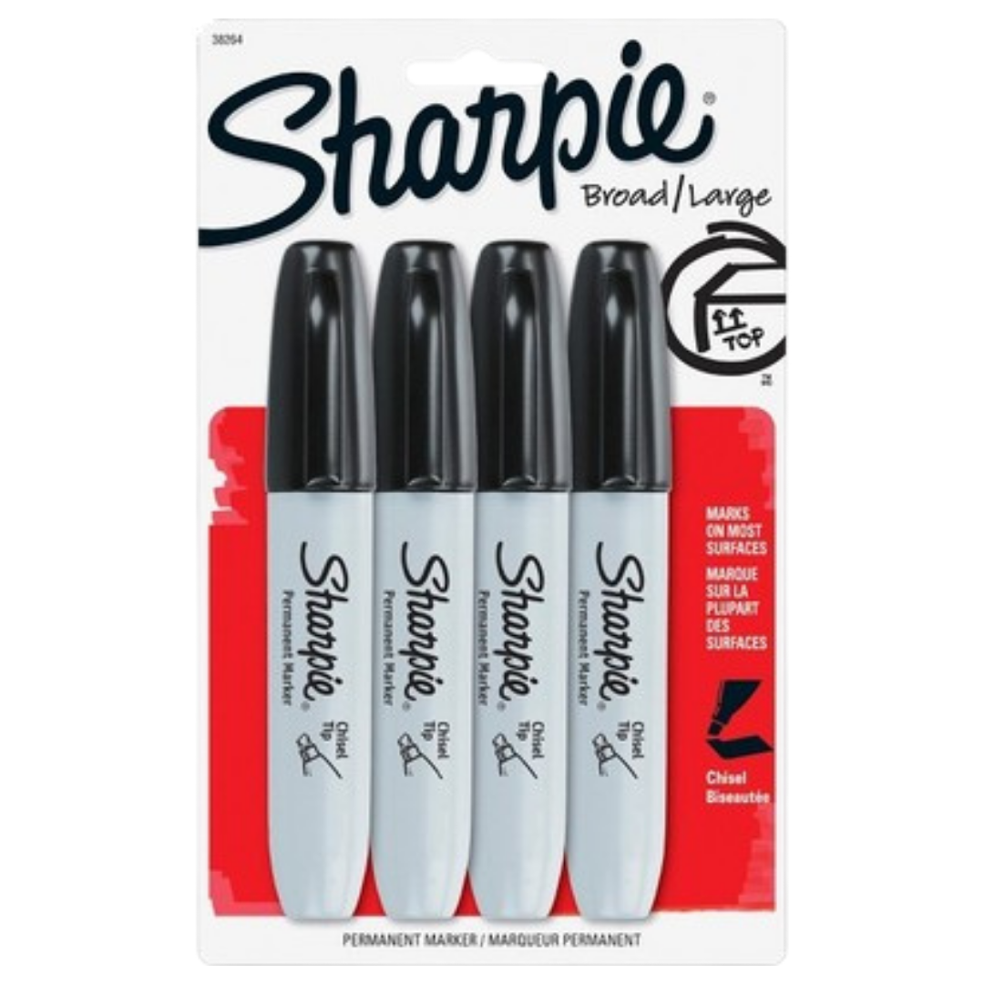 Sharpie Fine Point Permanent Markers 4ct Black DestGlow
