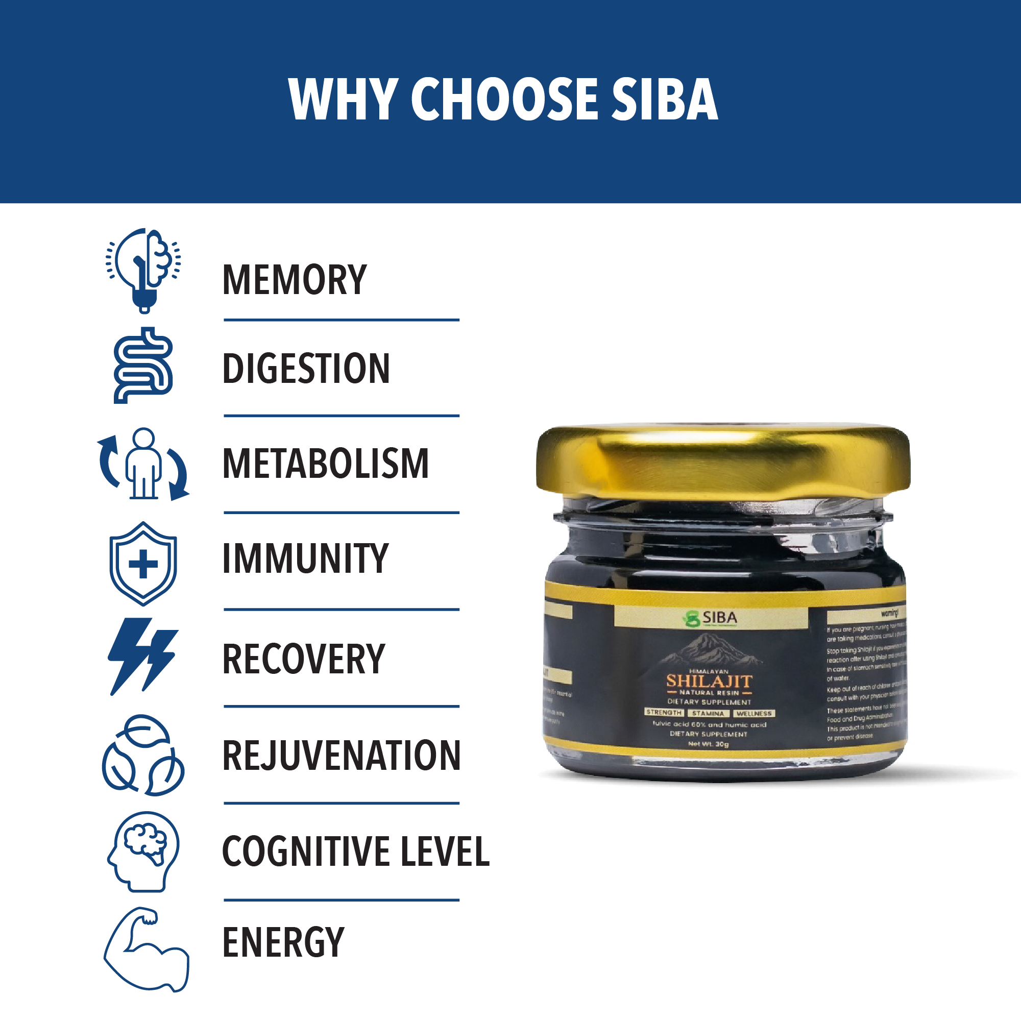 Shilajit Resin by Siba Vitamins Store